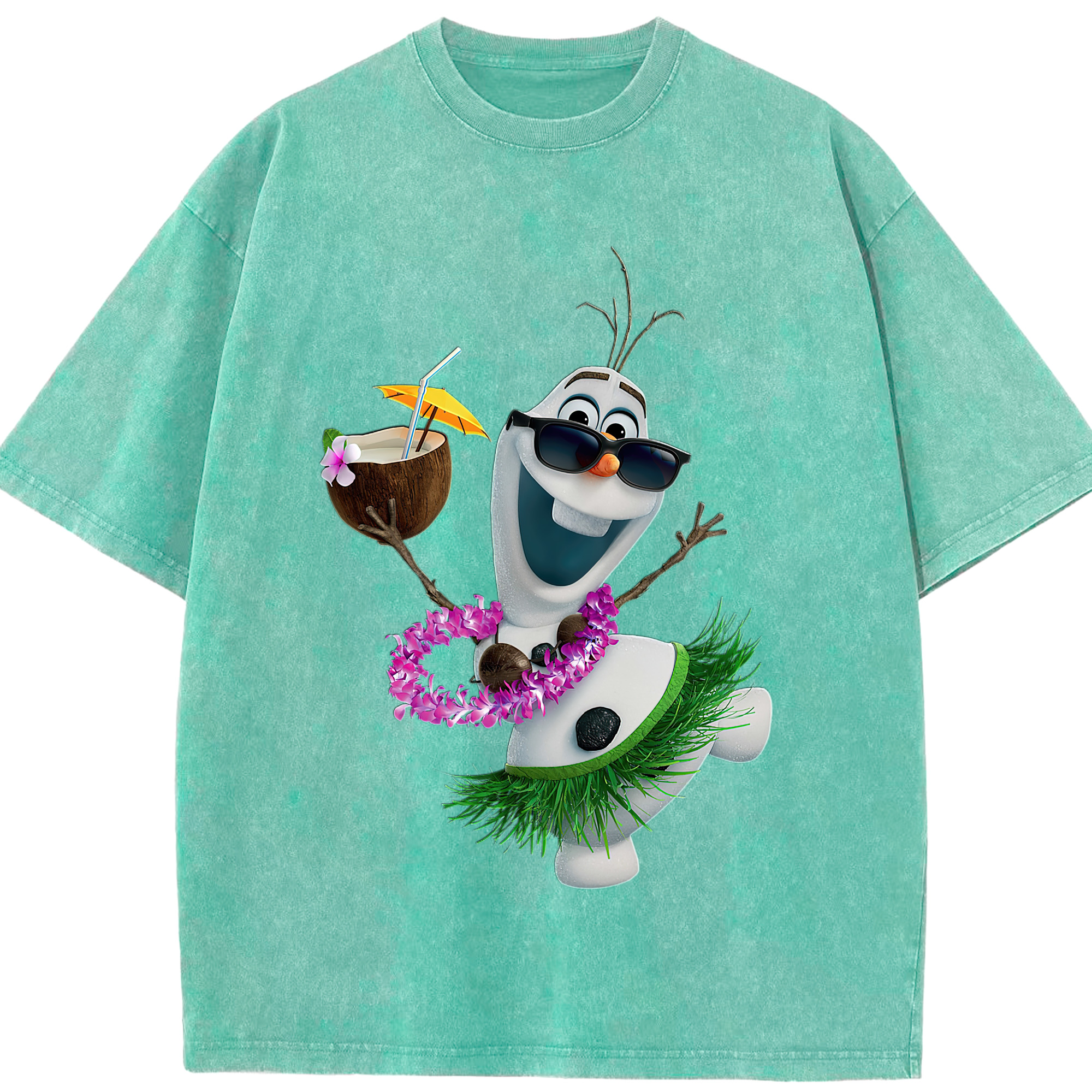 （画像用） アナと雪の女王 アンナ エルサ Frozen Anna Elsa 綿100% ヴィンテージ風 半袖Tシャツ（フロントプリント）